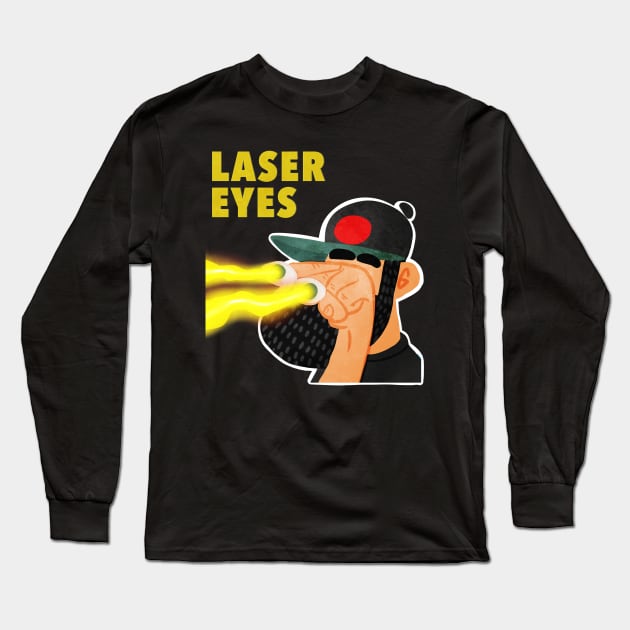 Laser Eyes Long Sleeve T-Shirt by lamey